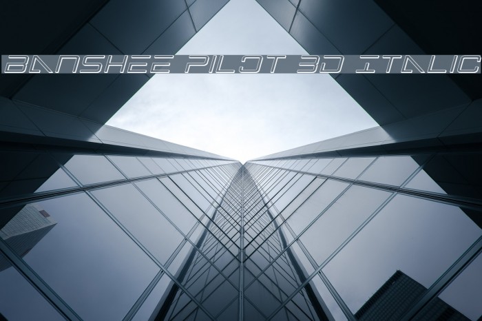 Banshee Pilot 3D Italic Font examples