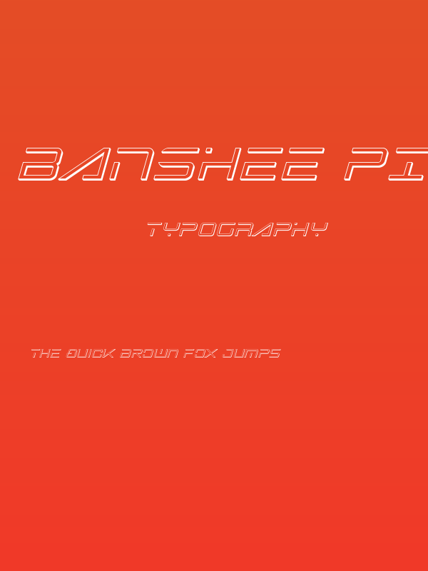 Banshee Pilot 3D Italic Poster