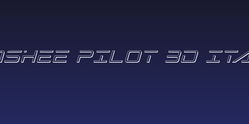 Banshee Pilot 3D Italic Social Header