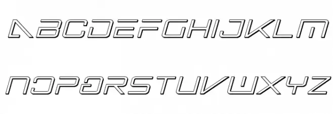Banshee Pilot 3D Italic Caratteri MINUSCOLO