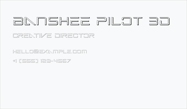 Banshee Pilot 3D Business Card