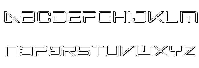 Banshee Pilot 3D Font LOWERCASE