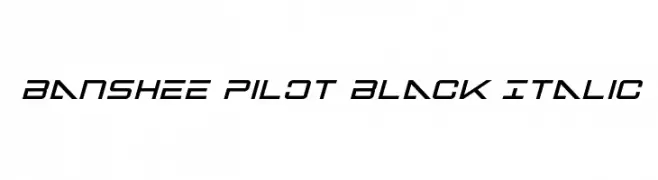 Banshee Pilot Black Italic  Fuentes Gratis Descargar