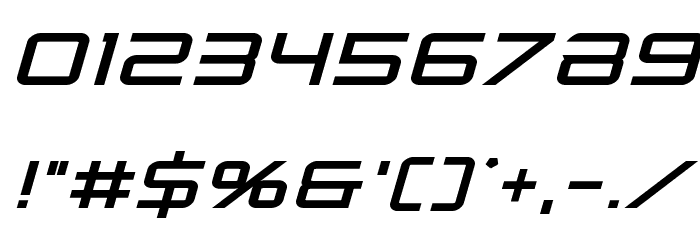 Banshee Pilot Black Italic Font OTHER CHARS