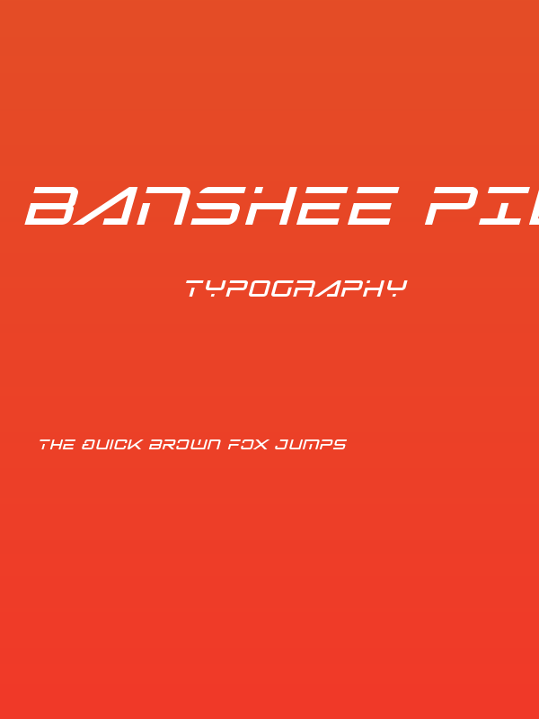 Banshee Pilot Black Italic Poster
