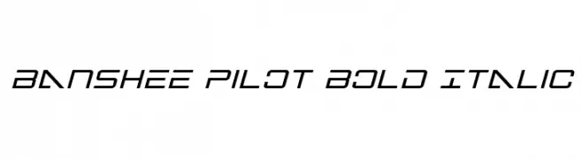 Banshee Pilot Bold Italic  les polices de caractères gratuit tlcharger