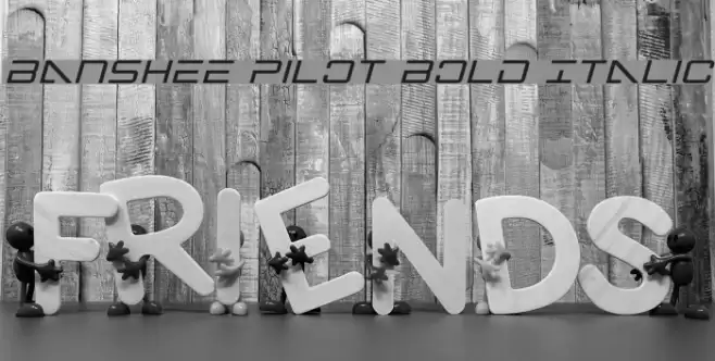 Banshee Pilot Bold Italic Font examples