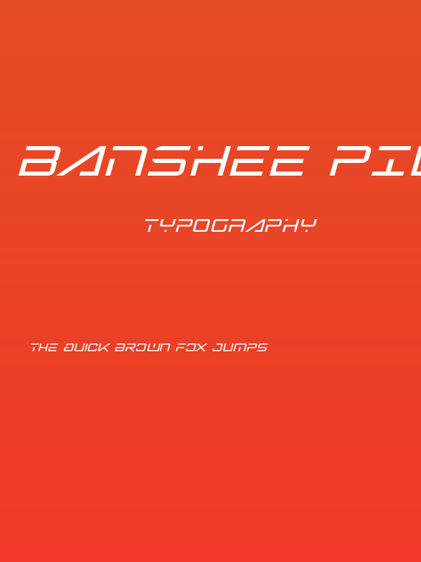 Banshee Pilot Bold Italic Poster