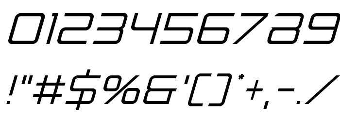 Banshee Pilot Condensed Italic Font OTHER CHARS