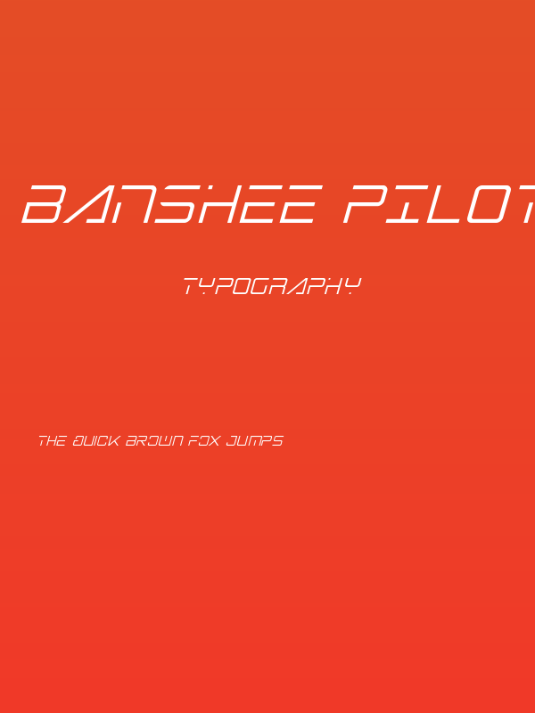 Banshee Pilot Condensed Italic Poster