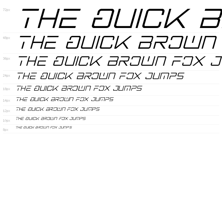 Banshee Pilot Condensed Italic Waterfall