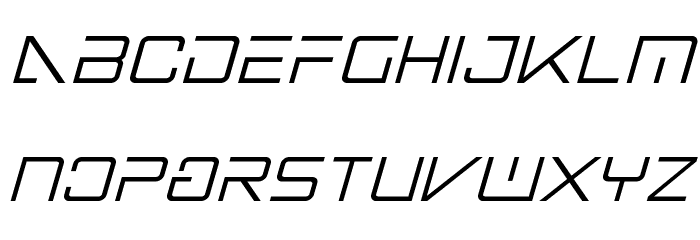 Banshee Pilot Condensed Italic Font LOWERCASE