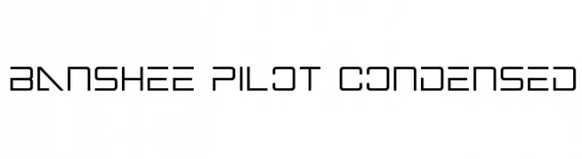 Banshee Pilot Condensed  Скачать бесплатные шрифты