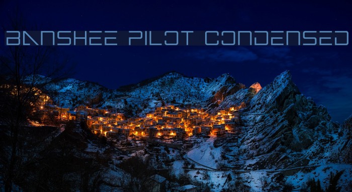 Banshee Pilot Condensed फ़ॉन्ट examples