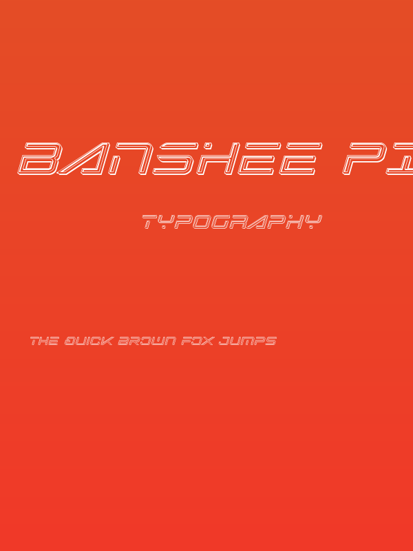 Banshee Pilot Engraved Italic Poster