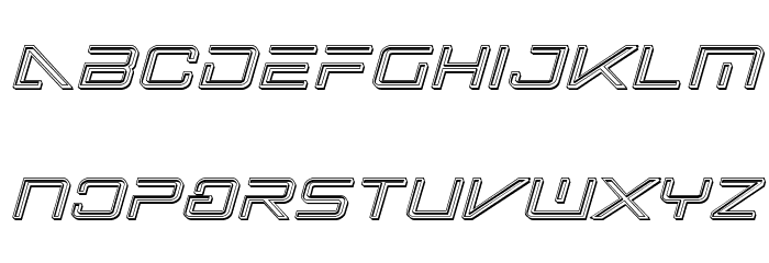 Banshee Pilot Engraved Italic Font LOWERCASE