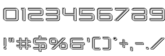 Banshee Pilot Engraved Font OTHER CHARS