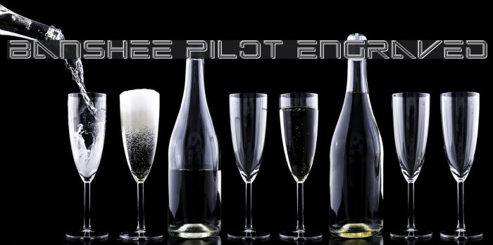 Banshee Pilot Engraved Font examples