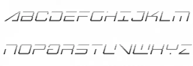 Banshee Pilot Gradient Italic Font Litere mari