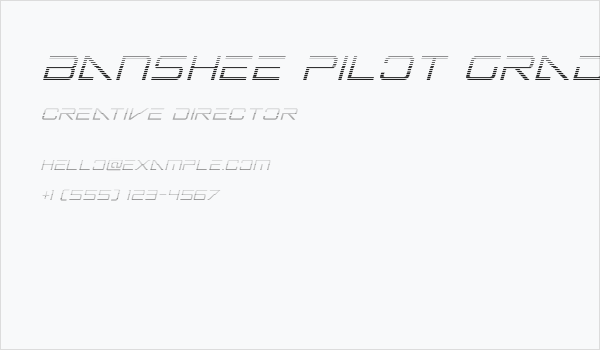 Banshee Pilot Gradient Italic Business Card
