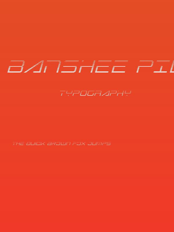 Banshee Pilot Gradient Italic Poster