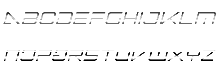 Banshee Pilot Gradient Italic Font LOWERCASE