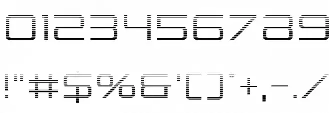 Banshee Pilot Gradient Font OTHER CHARS