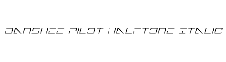 Banshee Pilot Halftone Italic  नि: शुल्क फ़ॉन्ट्स डाउनलोड
