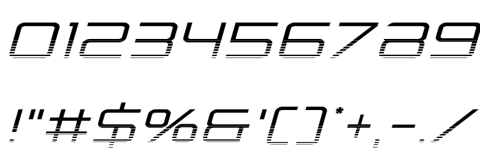 Banshee Pilot Halftone Italic Font OTHER CHARS