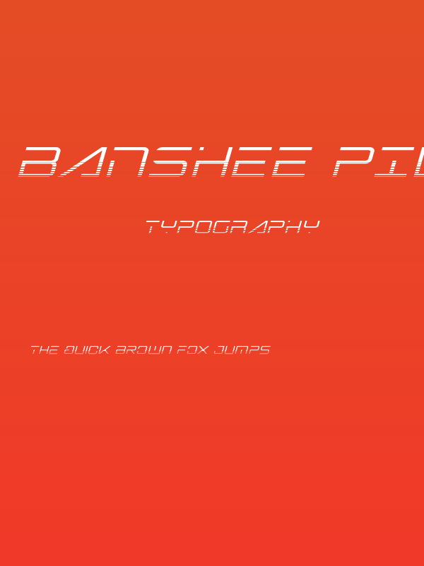 Banshee Pilot Halftone Italic Poster