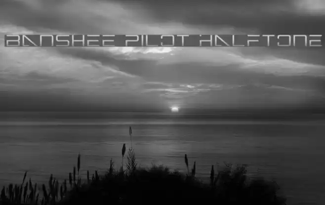 Banshee Pilot Halftone Font examples