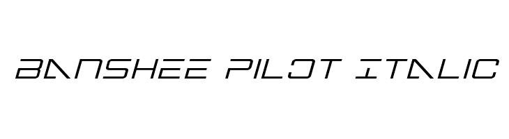 Banshee Pilot Italic फ़ॉन्ट