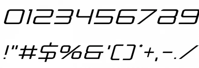 Banshee Pilot Italic Font OTHER CHARS