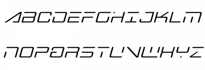 Banshee Pilot Italic Шрифта ВЕРХНИЙ