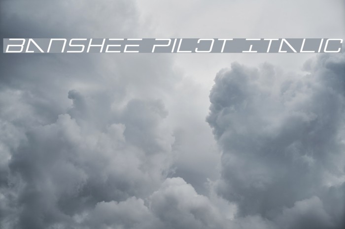 Banshee Pilot Italic फ़ॉन्ट examples