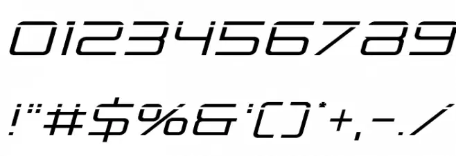 Banshee Pilot Laser Italic Font OTHER CHARS