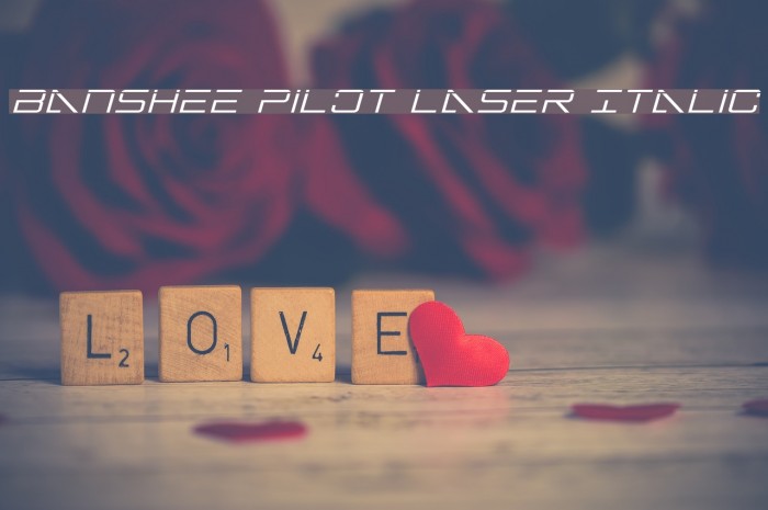 Banshee Pilot Laser Italic 字体 examples