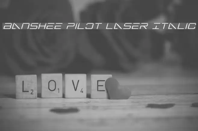 Banshee Pilot Laser Italic Font examples
