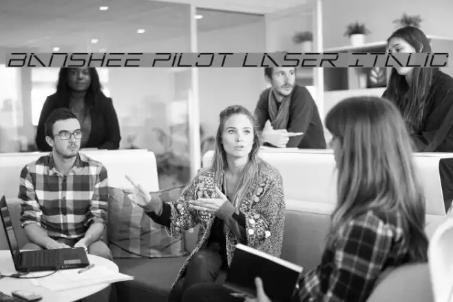 Banshee Pilot Laser Italic Font examples