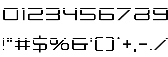 Banshee Pilot Laser Font OTHER CHARS