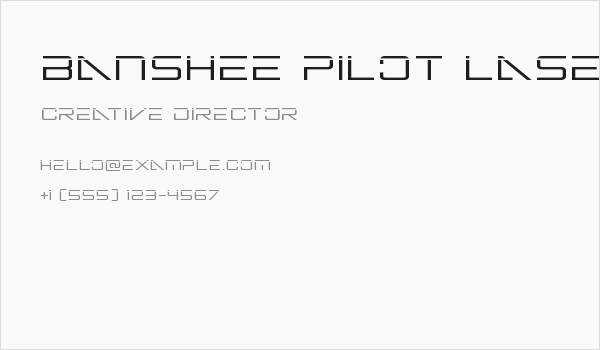 Banshee Pilot Laser Business Card