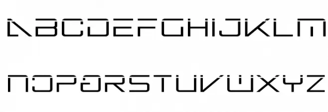 Banshee Pilot Laser Schriftart Kleinbuchstaben
