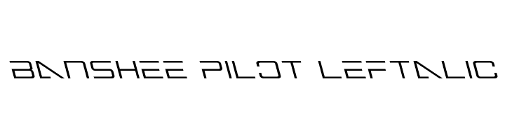 Banshee Pilot Leftalic フォント