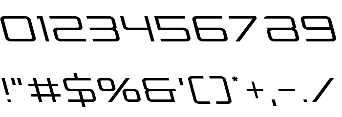 Banshee Pilot Leftalic Font OTHER CHARS