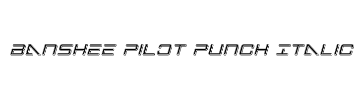 Banshee Pilot Punch Italic Font