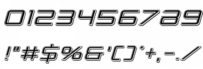 Banshee Pilot Punch Italic Font OTHER CHARS