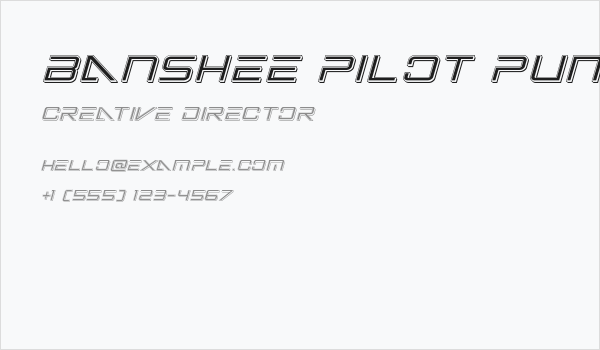 Banshee Pilot Punch Italic Business Card