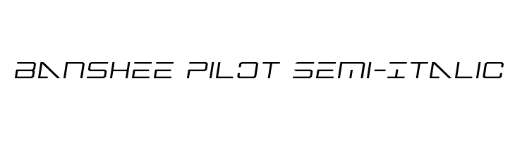 Banshee Pilot Semi-Italic  Скачать бесплатные шрифты