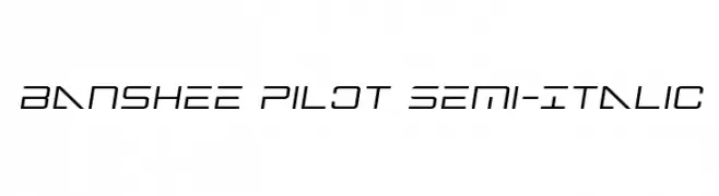 Banshee Pilot Semi-Italic  नि: शुल्क फ़ॉन्ट्स डाउनलोड