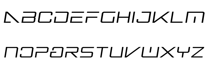Banshee Pilot Semi-Italic Font LOWERCASE